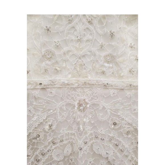 Lazaro Sz 10 Beaded Mermaid Wedding Dress/Veil - Picture 4 of 10